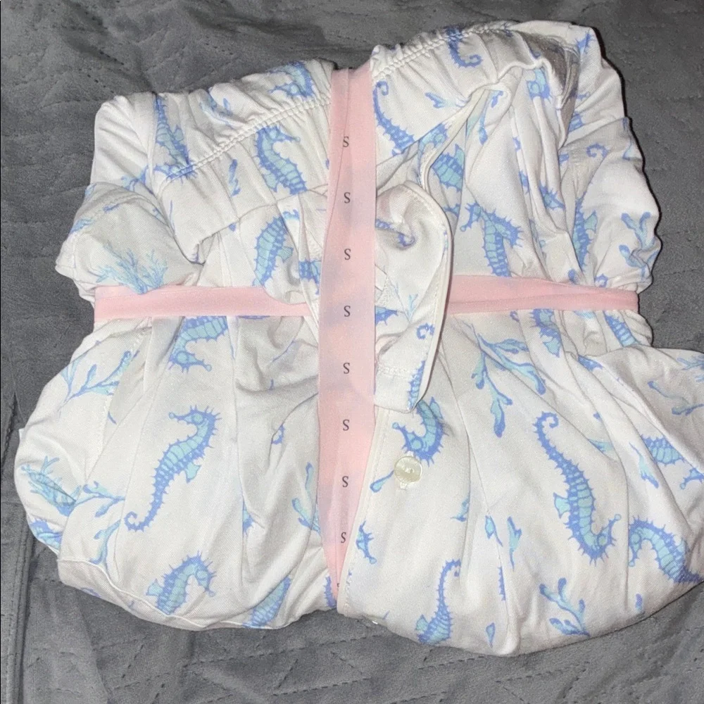 Victoria's Secret White and Blue Seahorse Pajama Set - Picture 7 of 7